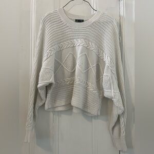 Wild Fable Textured Cream Sweater